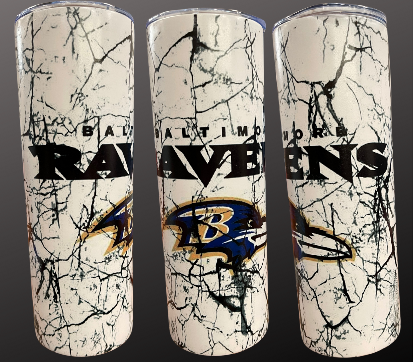 20oz Regular Tumbler Baltimore Ravens Glow in the Dark Purple